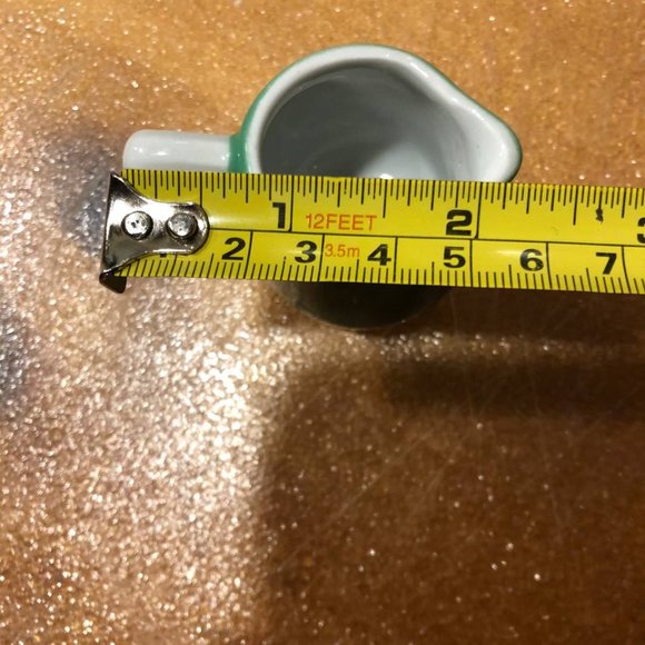 H. Beard S. A. Montreux Silver Company Rare Miniature Jug Creamer Green White - Picture 7 of 12